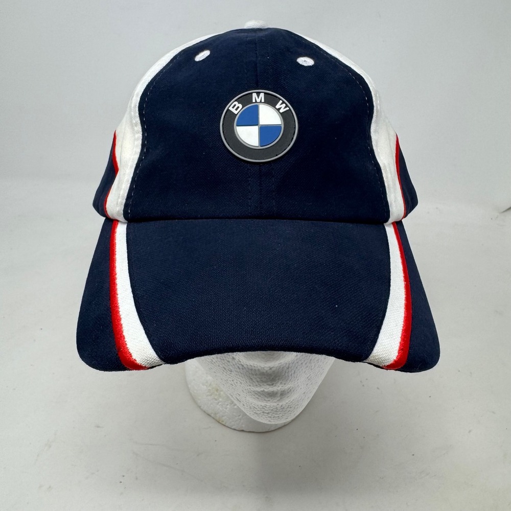 BMW Motorrad USA Racing Hat Navy Blue White Red Adjustable Cap OSFA